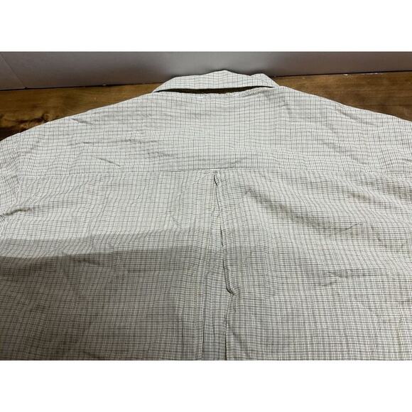 Simms Core3 Fishing Shirt Mens XL Beige Plaid Short Sleeve Button Up Vented - Picture 9 of 9